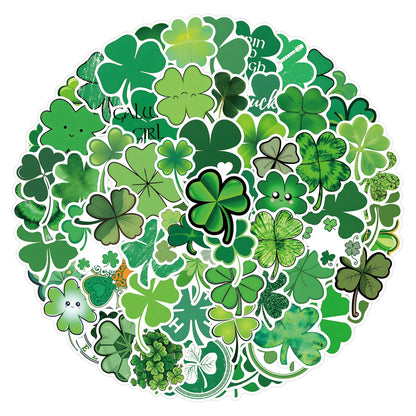 10/30/50/110PCS St Patrick Cartoon Stickers Festival Celebration Decals Clover Graffiti Green Stickers: Laptops, Phone, Guitar, Fridge