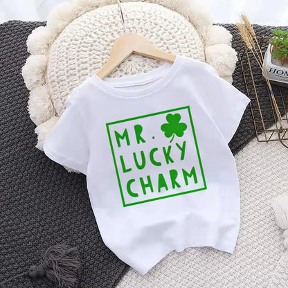 Mr Lucky Charm Print Kids T-shirt,  Children .  St. Patricks Day Shirt Boy/ Girl Clothes,  St. Patricks Day Toddlers  Outfits