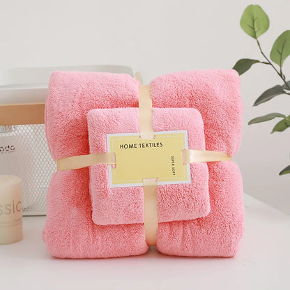 2PC Bath Towels Set,  Super Soft Highly Absorbent, Quick-drying  Velvet Bath Towels for Adults Hotel & Spa Use