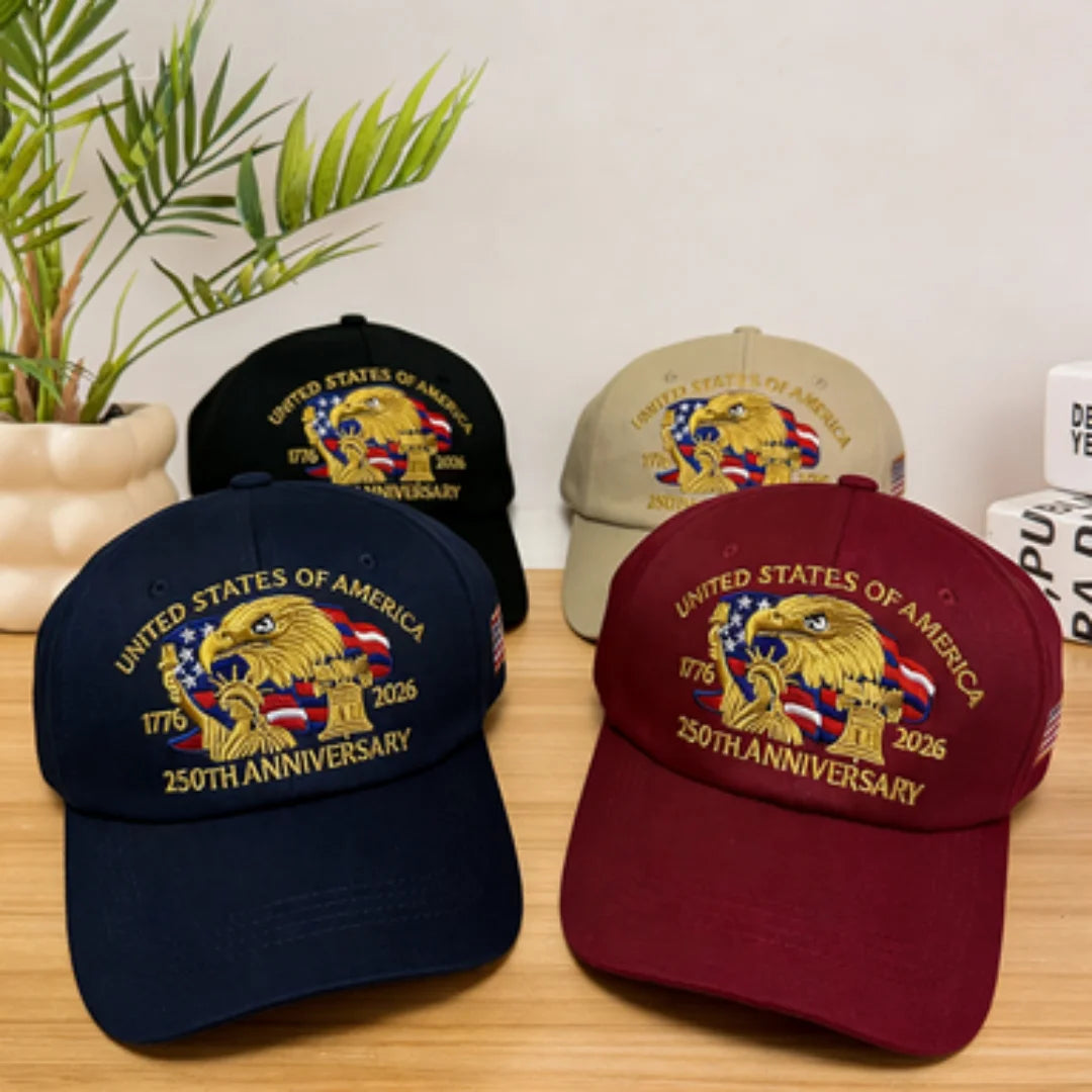 USA 250th Anniversary Baseball Cap 1776-2026.  Embroidered Eagle, American Flag,  Adjustable Dad Hat for Men Women Patriotic Outdoor