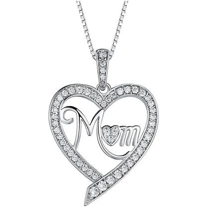 Elegant Style Heart shaped Pendant Necklace.  Hollow Design Mother's Day Gift.