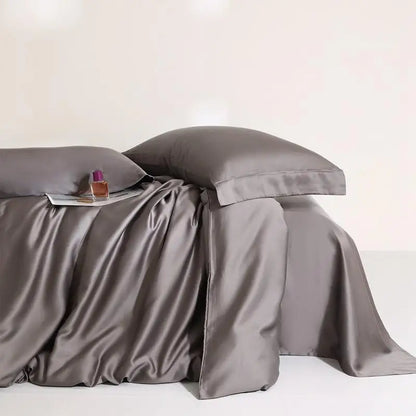 100%Lyocell Derived from Eucalyptus.  Solid Color  Bedding set Duvet cover and  Bed Sheet  with 2 Pillowcases.  Soft , Cooling , Twin /Double /Queen