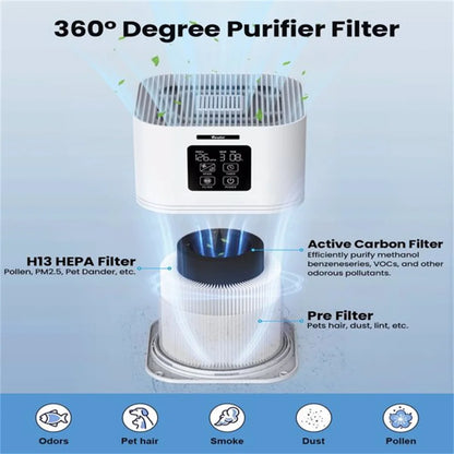 2 in 1 Air Purifier for Home Allergies, Odor Elimination and Aromatherapy diffusion