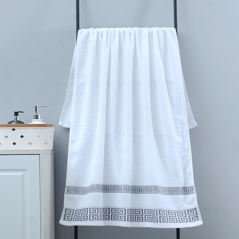 2pcs Black Bath Towels for Adults 100% Cotton Solid Terry Beach Towel Absorbent Yoga Shower Towels Bathroom Christmas Gift