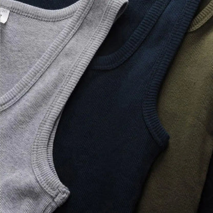 Sale Men's Sleeveless Breathable Fitness Vest,  Basic Elastic Tank Top , Men's Cotton Bodybuilding T-shirt,  Classic Colors,