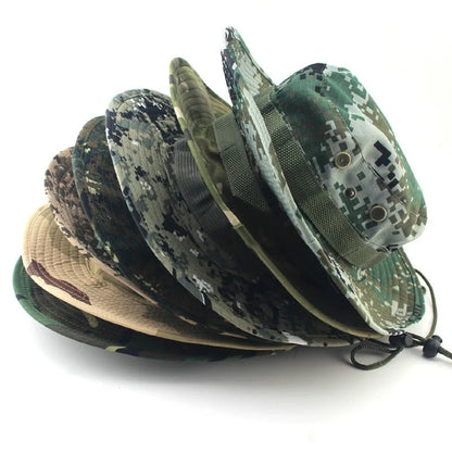 Camouflage or solid Tactical Cap, Bucket Hat/ Caps also in  Camo for adults or older teens.   Outdoor Protection in the sun.