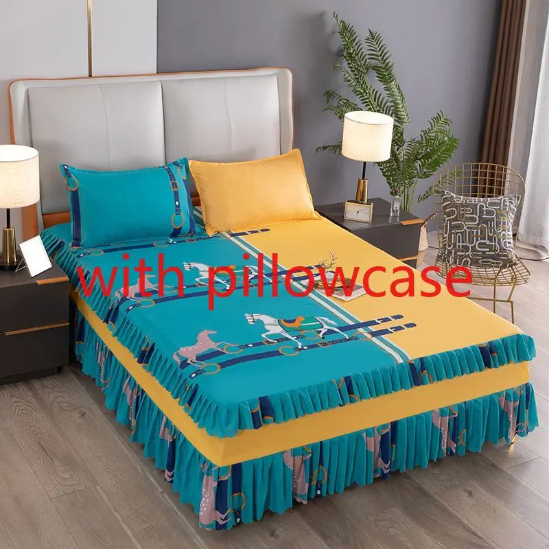 Sheet Set Household with Pillowcase Fashion Modern Water-proof Universal Skin-friendly Single Double Home Textile Bedding Luxury
