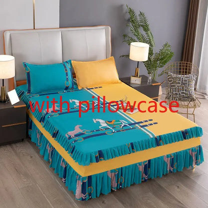 Sheet Set Household with Pillowcase Fashion Modern Water-proof Universal Skin-friendly Single Double Home Textile Bedding Luxury