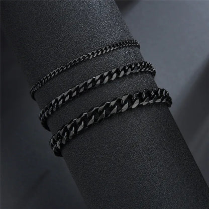 Stainless Steel Curb Cuban Chain Bracelet for Men /Women, Couple, Unisex,  Wrist Jewelry Gift.  Happy Fathers Day.