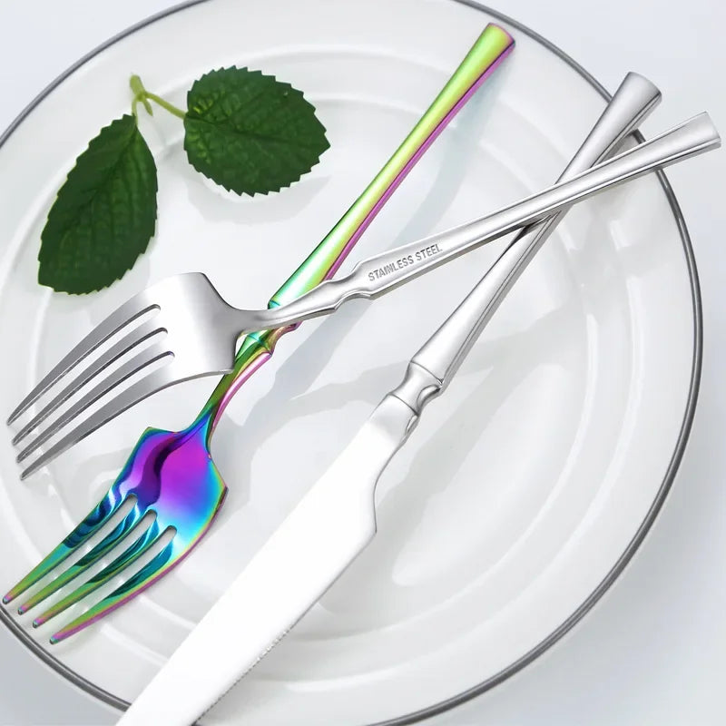 20/30/40Pcs Dinnerware Set,  Stainless Steel Knife,  Fork,  Spoon Cutlery.  Tableware Set, Kitchen Flatware, Dinner Silverware Table Set