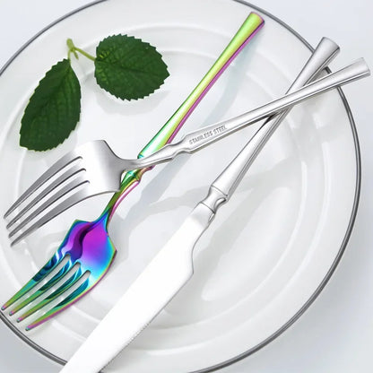 20/30/40Pcs Dinnerware Set,  Stainless Steel Knife,  Fork,  Spoon Cutlery.  Tableware Set, Kitchen Flatware, Dinner Silverware Table Set