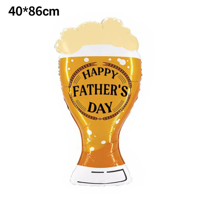 1 set  of Large "Best Dad "Trophy Foil Balloons for  Father's Day. Trophy Balloons for  Father's Day Party Decorations .