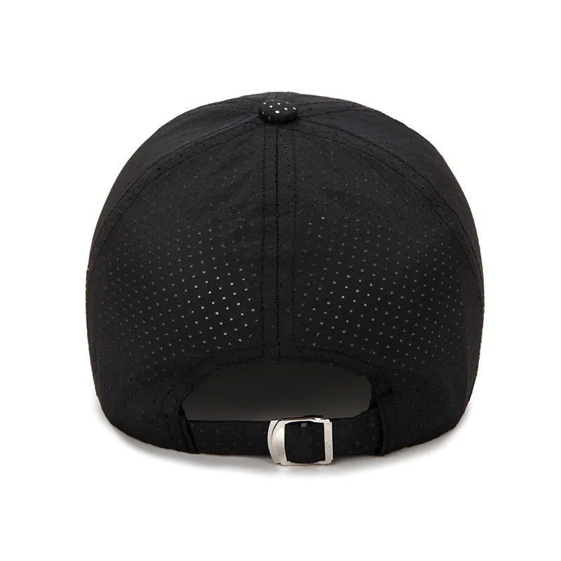 New Summer Men /Womens Snapback Quick Dry Mesh Baseball Cap /Hat .   Adjustable outdoor hat.  BLACK, WHITE,  LT GRAY Then Dk. GRAY.   Red is gone and the 4 that  are  left are from Most to Least