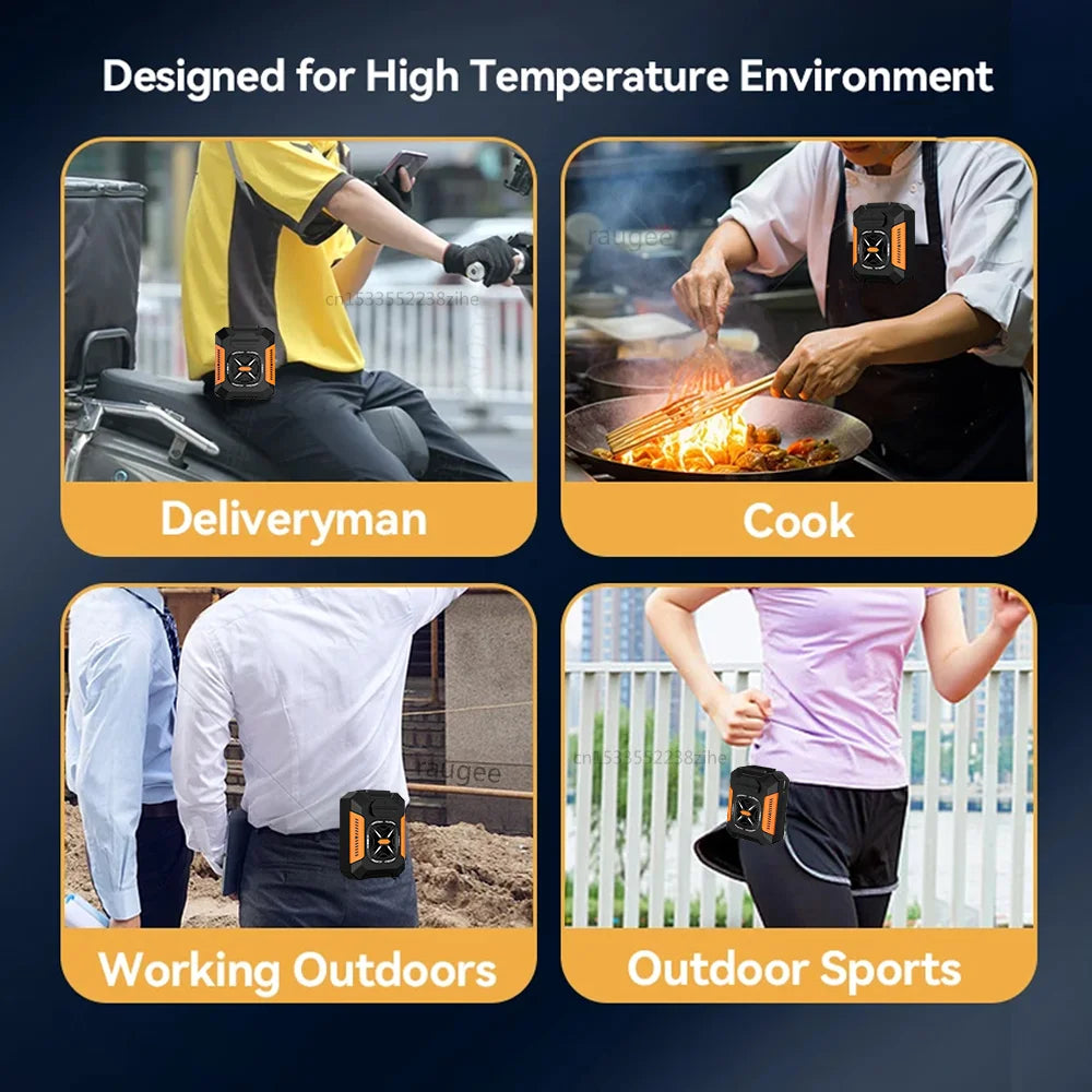 Portable Waist Clip Fan 5000mAh USB Rechargeable Fan Powerful Air Cooler Outdoor Camping Waist Fan with Power Bank LED Light.  Yellow/greenish has the most and orange about half.  Better chances with the yellow/ish