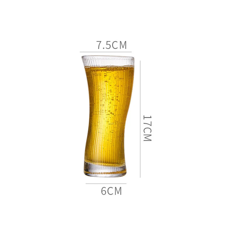370ml/495ml Beer Glass Creative Beer Glass Luxury Cocktail Glass Large Capacity Beverage Cup Juice Cold Drink Mugs Bar Glassware