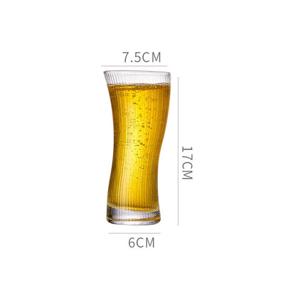 370ml/495ml Beer Glass Creative Beer Glass Luxury Cocktail Glass Large Capacity Beverage Cup Juice Cold Drink Mugs Bar Glassware
