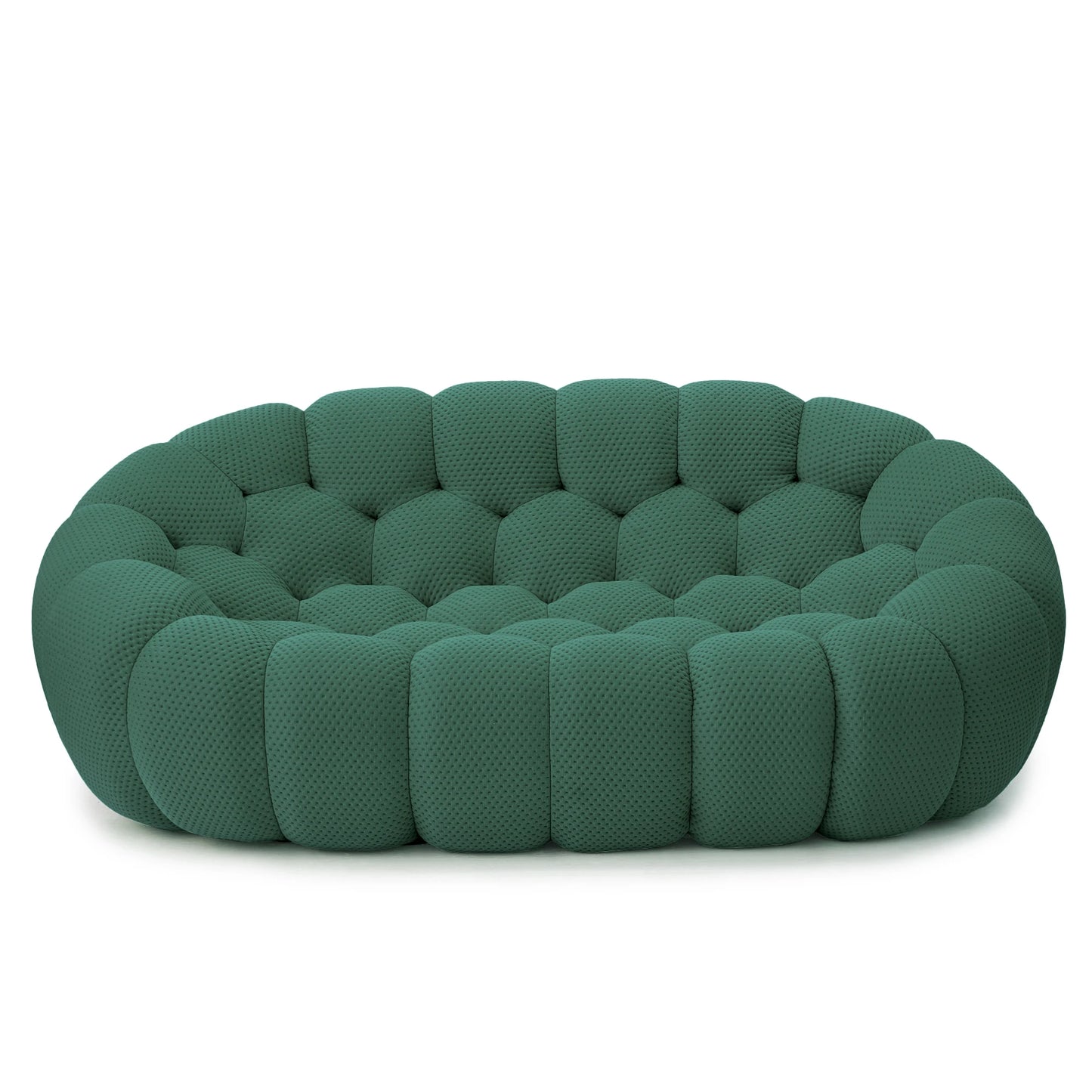 78'' Modern Curved Boneless Sofa.  Comfy,  3D Knitted Fabric in 5 colors.   Loveseat Couch,  Football-Shaped Lazy Floor Sofas for Living Room