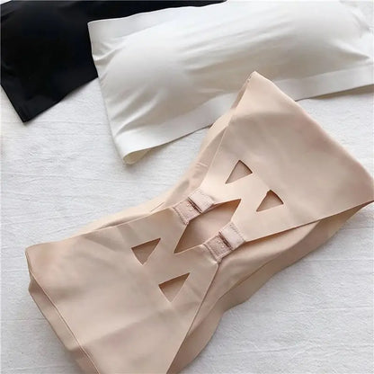 Seamless One-piece Tube Tops Women Removable Pads.   Intimate Basics WHITE/KHAKI/BLACK  in color order of   LEAST  available to MOST Available.    Womens Strapless Bra Bandeau Lingerie.  DONT wait if you need that Bandeau -St