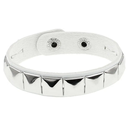 Unique Rivet PU Leather Studded Bracelet, Bangle, Rivet Bracelet,  Cuff Wrap,  Men /Women Metal Wristband . BLACK is low stock.  White is very available.