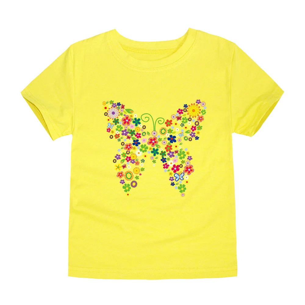 T-shirts with Flower Print for Teenage Girls.