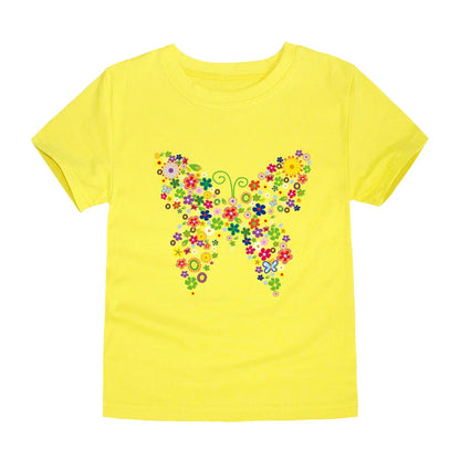 T-shirts with Flower Print for Teenage Girls.