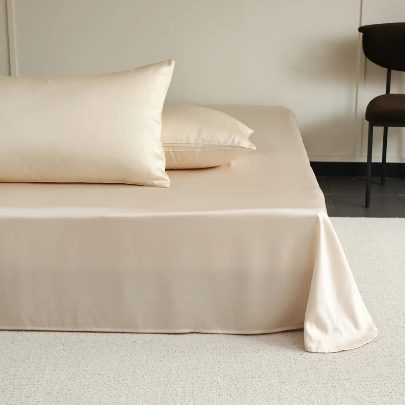 100% Mulberry Silk 4/6pcs Bed Sheet Set, Luxury Silk Fitted Sheet Flat Sheet Pillowcase, Washable Soft