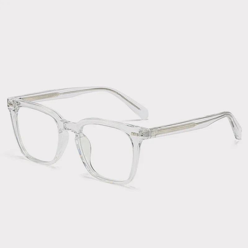 Transparent Square Men's Reading Glasses,  TR90 Large Frame,  Blocks  Harmful Blue Light, Myopia, Prescription Glasses For Women/MEN