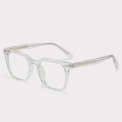 Transparent Square Men's Reading Glasses,  TR90 Large Frame,  Blocks  Harmful Blue Light, Myopia, Prescription Glasses For Women/MEN
