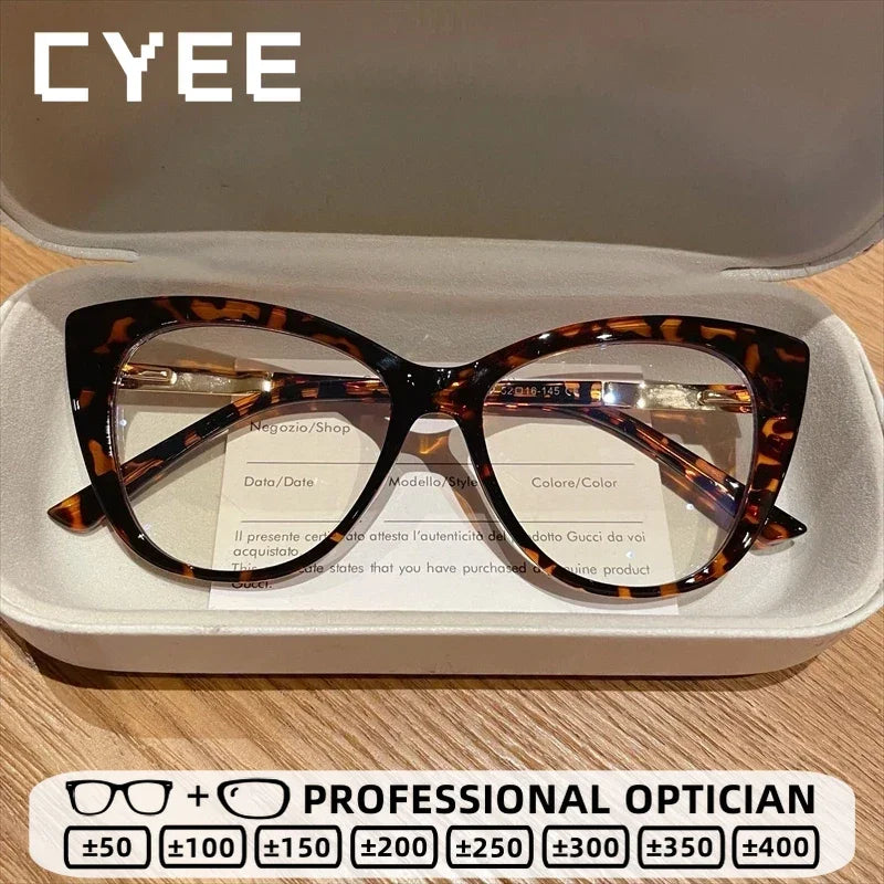 TR90 New Fashion Cat Eye Anti-Blue Ray Reading Glasses,  Photochromic Myopia,   Customization Prescription, Optical Eyewear.  SO MANY Choices