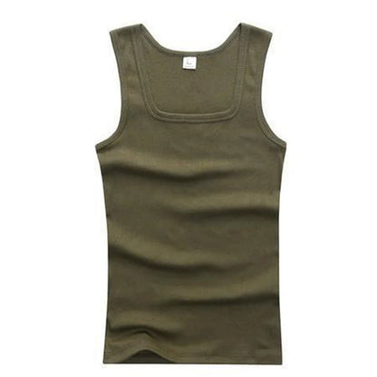 Men's Pure Cotton Tight Vest, Casual Sports Tank Tops,  Sleeveless Basic Tops, Quick Drying Bodybuilding Vest