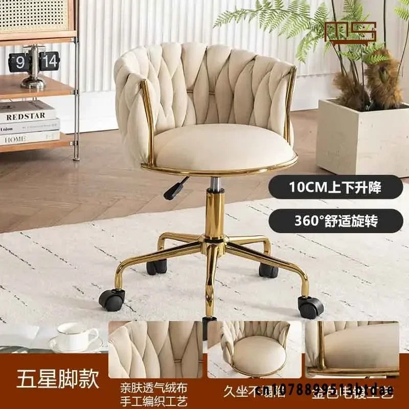 Pretty Vanity  Chair for Girls Bedroom,  Makeup Chair,  Girls Bathroom.  ,,Comfortable for Long Periods of Time,, Backrest,  Lift Swivel Chair