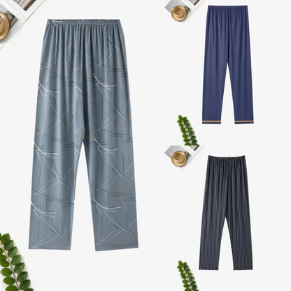 Men's Pajama Pants, Spring and Autumn Thin Trousers for Casual Summer. Large Sizes and Loose for Home or Outside