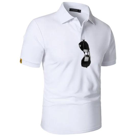 Mens Short Sleeve Polo Shirt  for Summer. Tennis T-Shirt,  Moisture-Wicking, Breathable, Button,  Oversized T-Shirt.  Nice Colors and good Availability.
