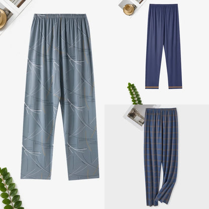 Men's Pajama Pants, Spring and Autumn Thin Trousers for Casual Summer. Large Sizes and Loose for Home or Outside