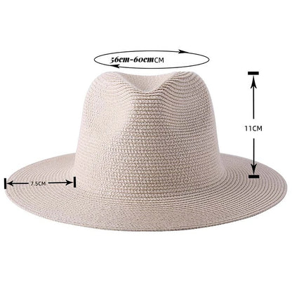 Large Size 56-58 59-60cm New Natural Panama Straw Hat Summer Men /Women Wide Brim UV Protection Fedora Sun Hat. There are 4 color /sizesthat are all gone.  Everything else is good. Great hat.  Id better find out what size I t