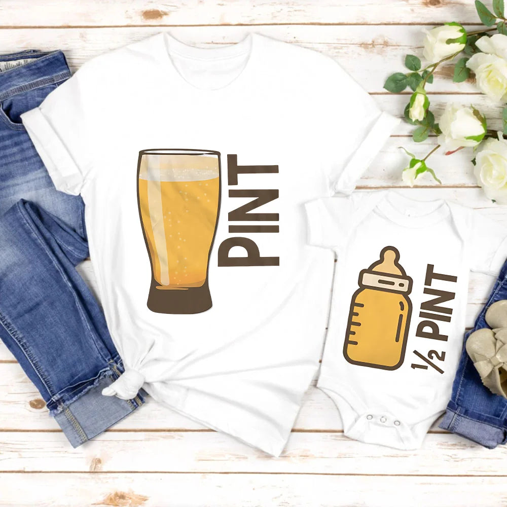 Matching Father/ Son, Father/  daughter Shirts .  Pint and Half Pint Matching Dad and Baby Clothes Father's Day Gifts