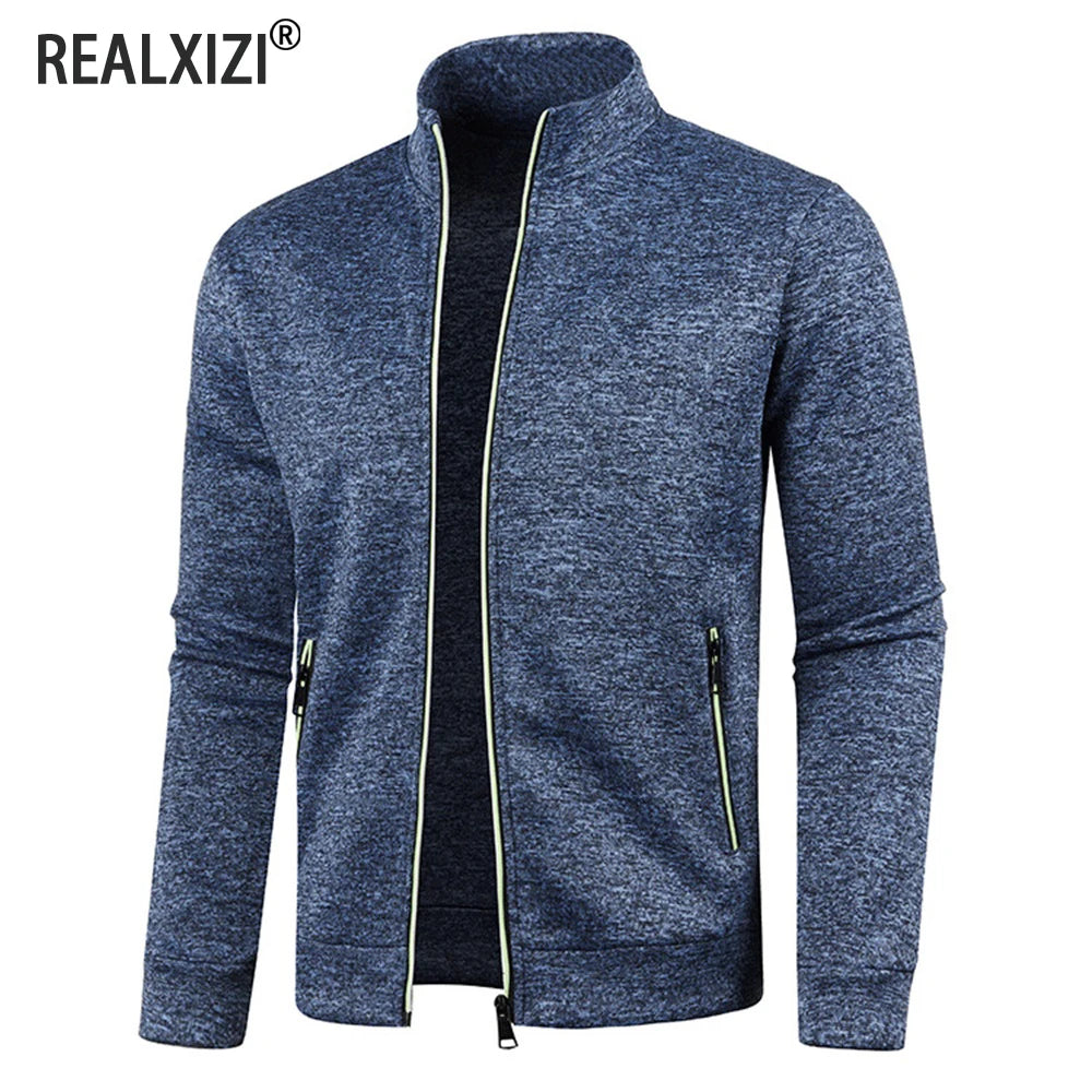 UNISEX  Zipper Jackets Standing Collar Sweatshirt.  Outdoor Streetwear Casual Coat  with  Long Sleeves. Sizes  M-4XL.  a Few choices of color/sizes are low but most are extremely well stocked.  What a great looking dressed-up