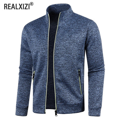 UNISEX  Zipper Jackets Standing Collar Sweatshirt.  Outdoor Streetwear Casual Coat  with  Long Sleeves. Sizes  M-4XL.  a Few choices of color/sizes are low but most are extremely well stocked.  What a great looking dressed-up