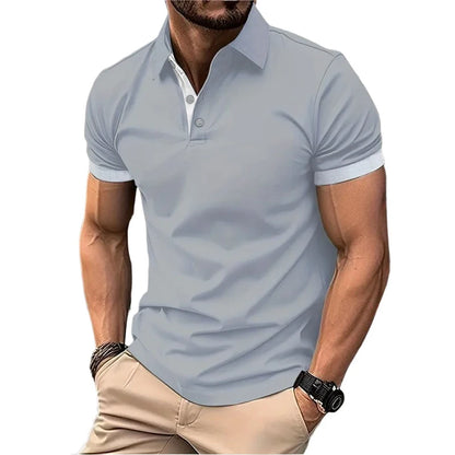 Summer Short Sleeve Polo Shirt for Men. Lots of  Stretch to the T -Shirts. Business Breathable, Lightweight Sweater