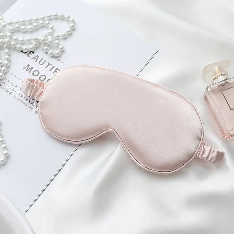 Double-Sided,  Silk,  Sleeping Eyeshade  for Light Blocking,  Breathable Travel,  Sleep Eye Mask  Shields,  Protective Safety Goggle Eye Wear.  Apricot and Light Coffee are the  least available, then golden, white, gray, foll
