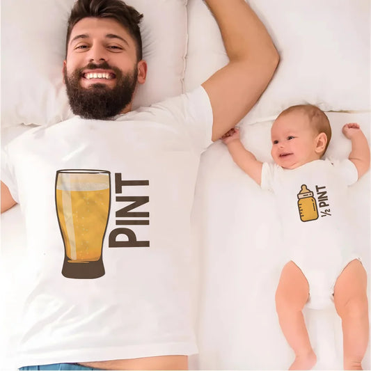 Matching Father/ Son, Father/  daughter Shirts .  Pint and Half Pint Matching Dad and Baby Clothes Father's Day Gifts