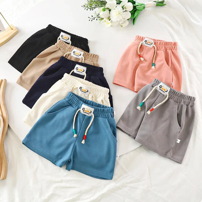 New Summer Boys /Girls Shorts,  for Kids.   Casual.   Elastic Waist,  Short Pants. KHAKI has a few lowstock Numbers, depending on sizes.