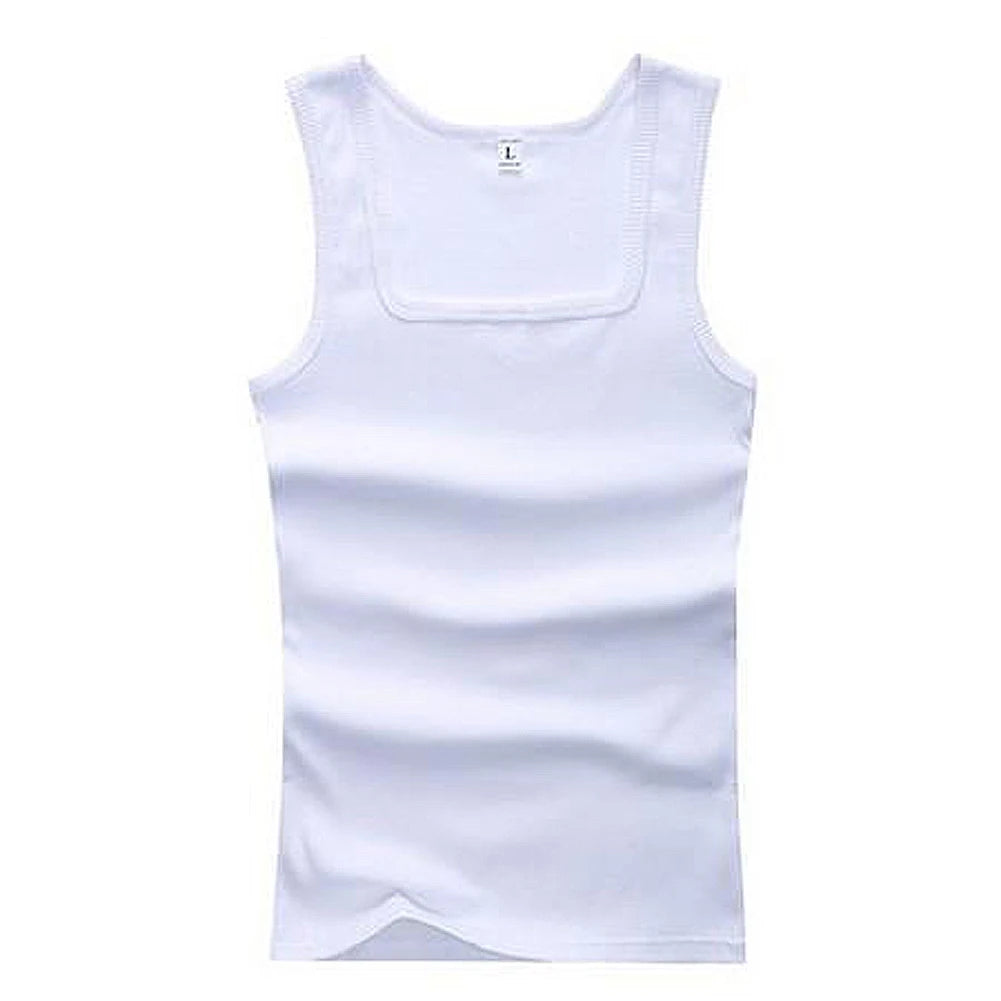 Men's Pure Cotton Tight Vest, Casual Sports Tank Tops,  Sleeveless Basic Tops, Quick Drying Bodybuilding Vest