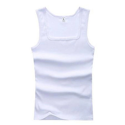 Men's Pure Cotton Tight Vest, Casual Sports Tank Tops,  Sleeveless Basic Tops, Quick Drying Bodybuilding Vest
