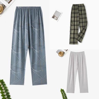 Men's Pajama Pants, Summer Trousers, Home Trousers, Thin Spring and Autumn,  Loose Plus Sizes.   Can Be Worn Outside.