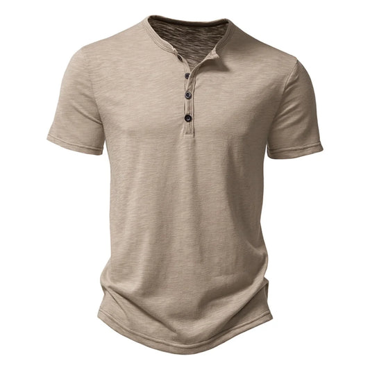 Henley Tees for  Summer.  Mens  Casual,  with lots of Solid Colors and Short Sleeves. High Quality Mens T- Shirts.  All Colors available BUT not all sizes in all colors.  Please double-check your selections for your satisfact