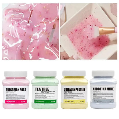 Gold Crystal Jelly Mask.   Powder with  Hydrating, Brightening and Moisturizing Facial Treatment for Glowing Skin Care Product