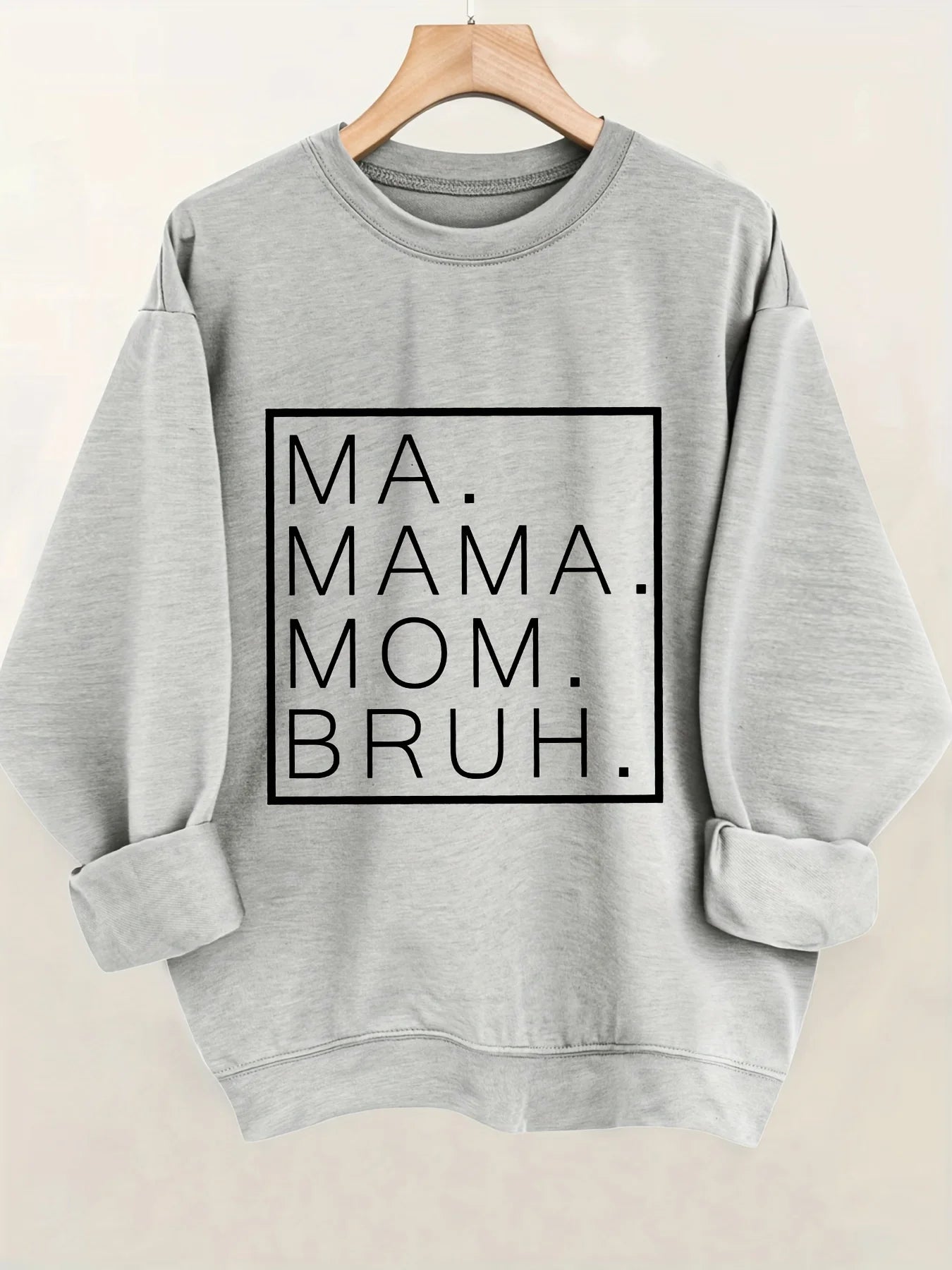 Women's autumn and winter loose casual comfortable letter printed,  thick, long sleeved,  round neck hoodie pullover