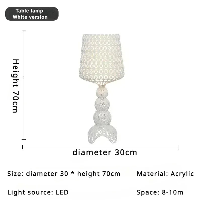 Italian hollow floor lamp acrylic retro atmosphere, wine glass lamp suitable for bedroom sofa