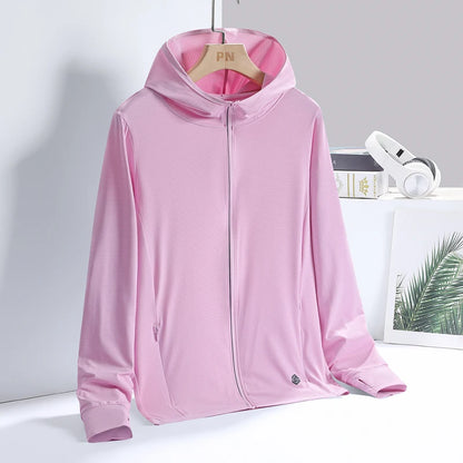 Unisex Summer,  New UPF 50+ UV Sun Protection Hoodie Jacket,. Men  and Womens  Lightweight Hiking Outdoor Long Sleeve Sun Shirt/ Coat